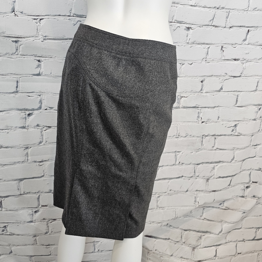 Burberry Gray Wool & Cashmere Pencil Skirt - Picture 3 of 7